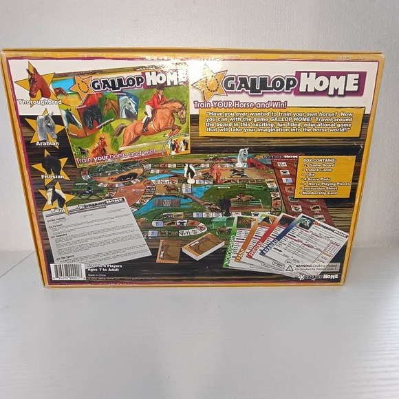 Gallop Home Board Game Train Your Horse & Win! Equestrian EUC - Picture 3 of 10